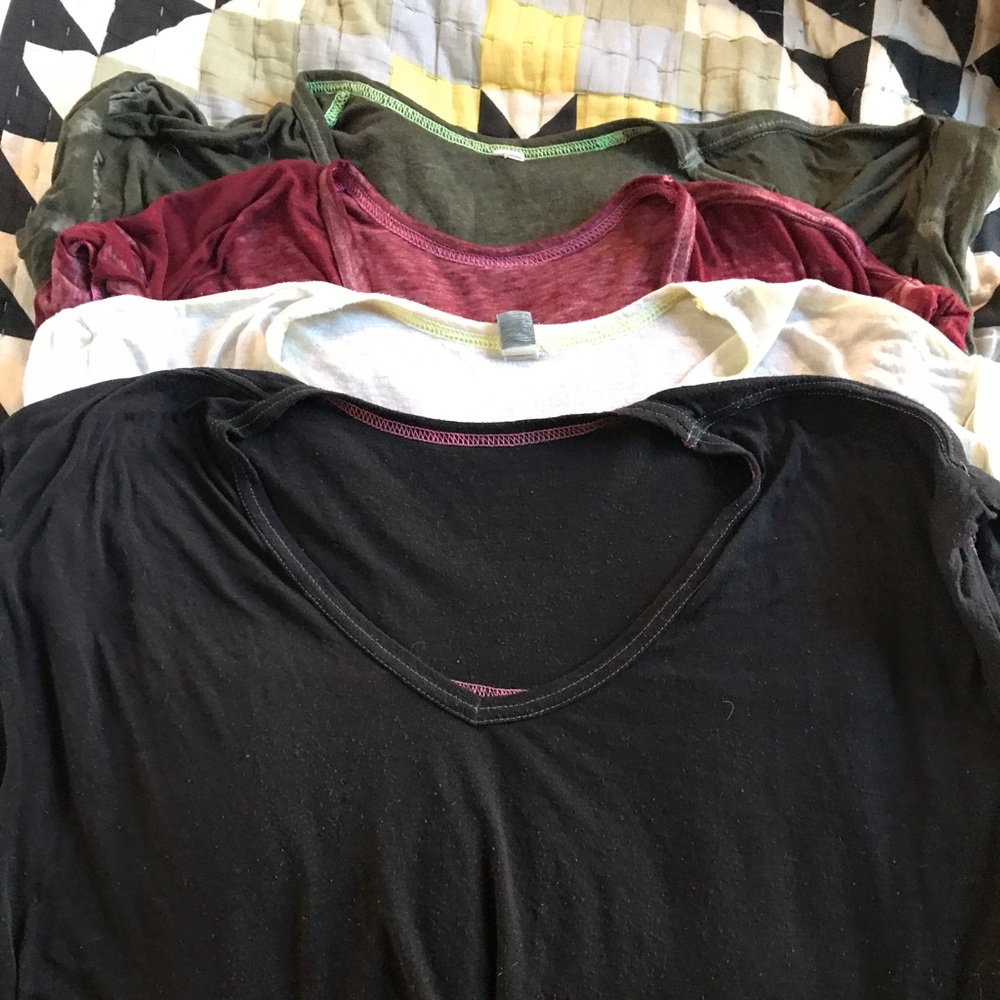 Lot of 4 free people oversized t-shirts